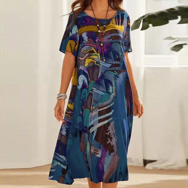 MW | Mühelos schulterfreies Maxikleid