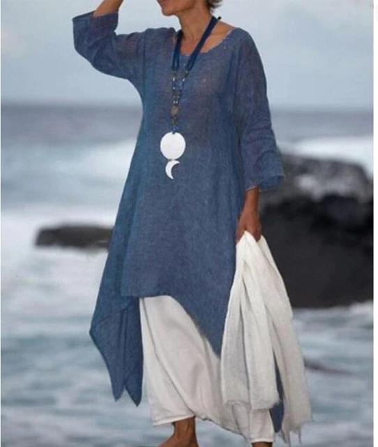 MW | Sommerkleid aus Baumwolle und Leinen