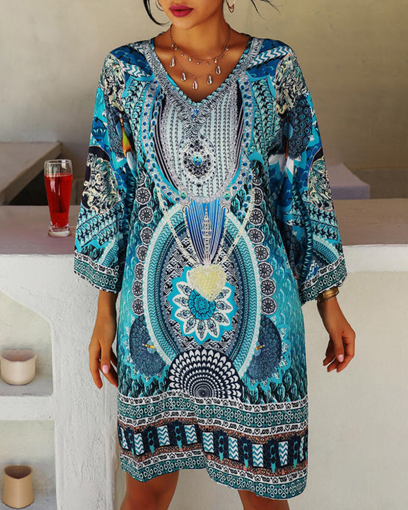 EM | Boho-Losse-Minikleid