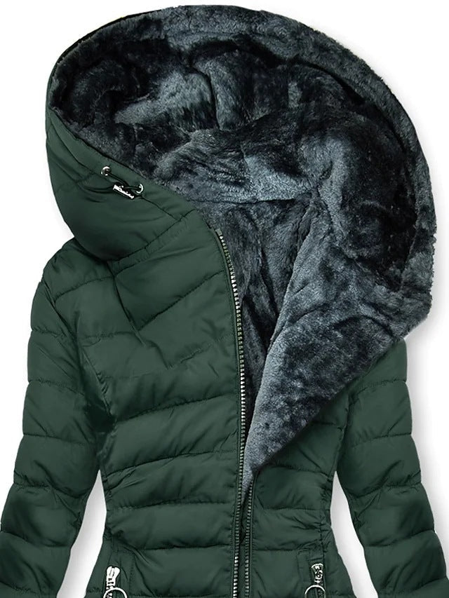 EM | Luxuriöser Winter-Puffermantel mit Kunstfell-Futter