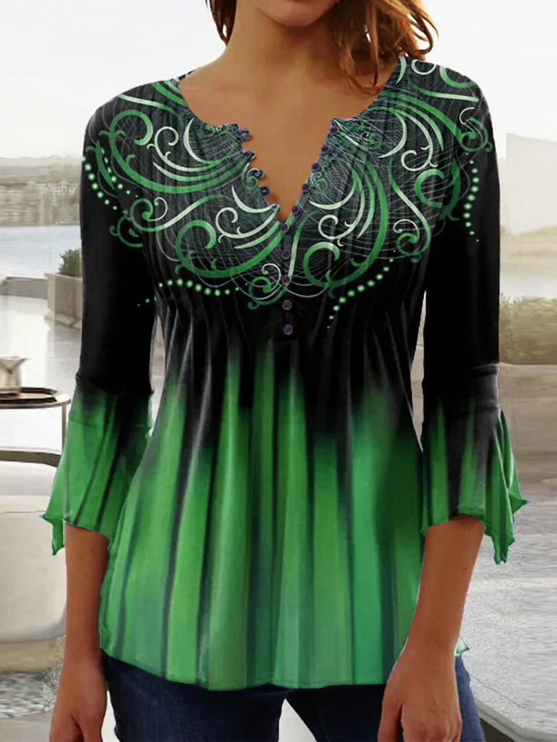 EM | Damen Top mit grafischem Blumenprint
