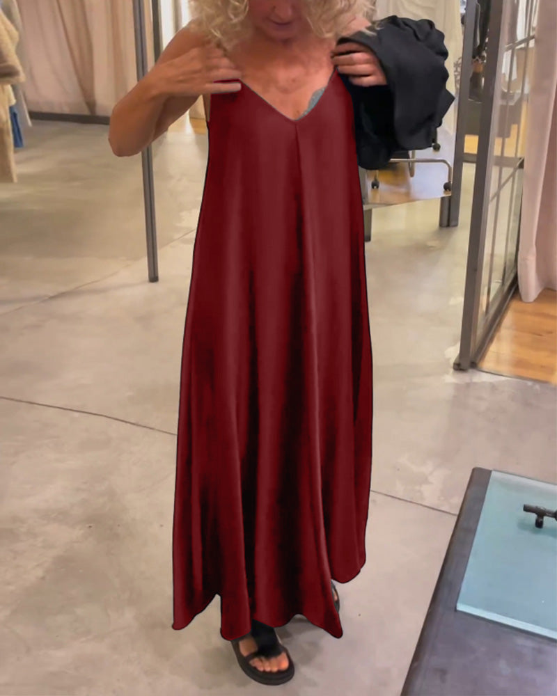 MW | Zweiteiliges Set mit trägerlosem Kleid und einfarbigem Oberteil