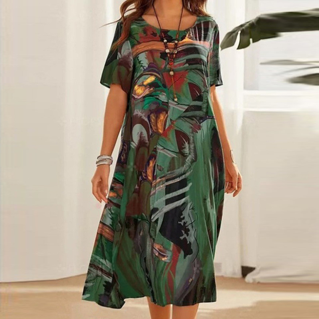 MW | Mühelos schulterfreies Maxikleid