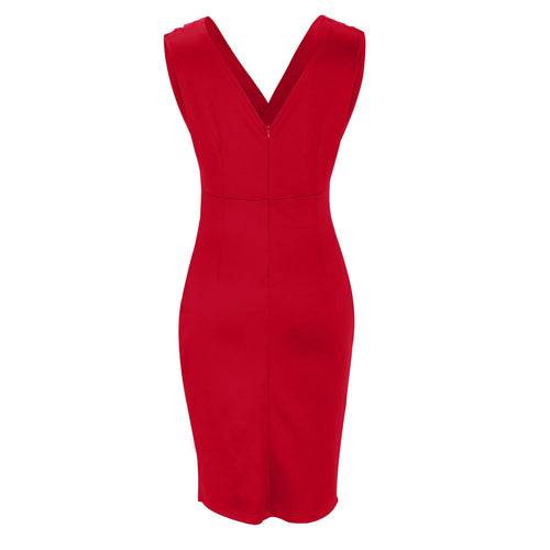 MW | Tailliertes Midikleid mit V-Ausschnitt für einen raffinierten Look
