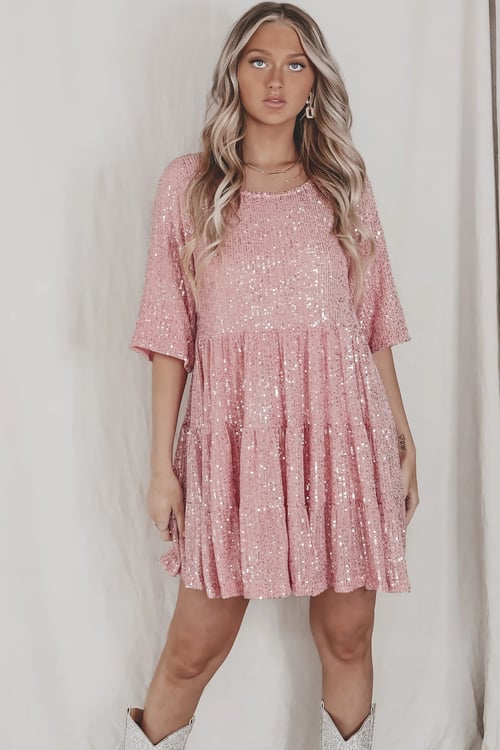 MW | Pailletten Glitzerndes Minikleid