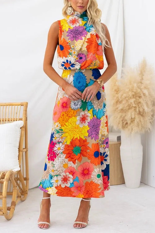 MW | Liora Maxikleid mit Blumendruck