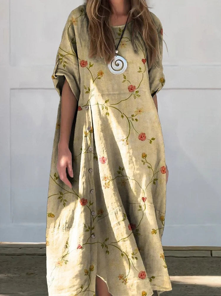 MW | Zeitloses, locker sitzendes Maxikleid