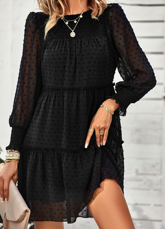 MW | Swiss Dot Tiered Dress