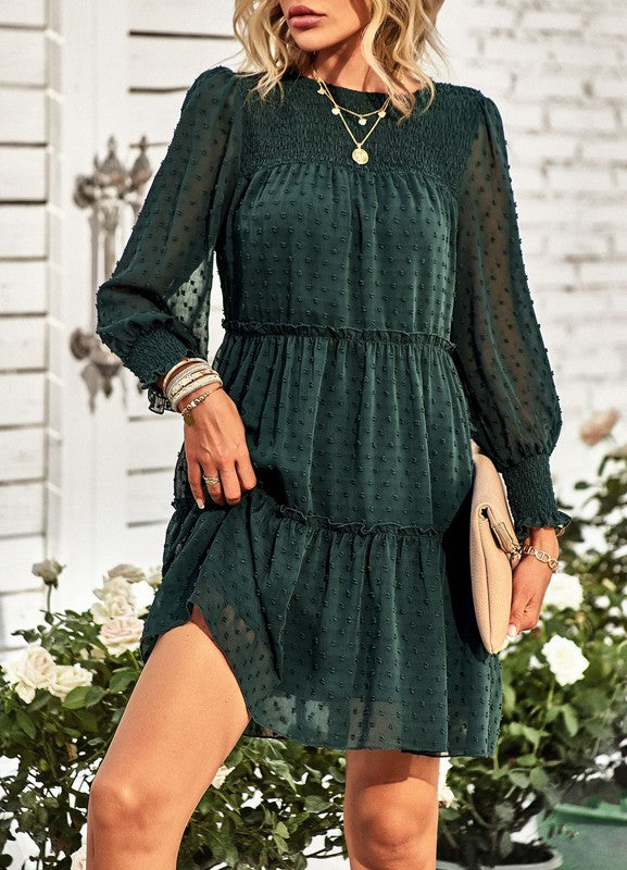 MW | Swiss Dot Tiered Dress