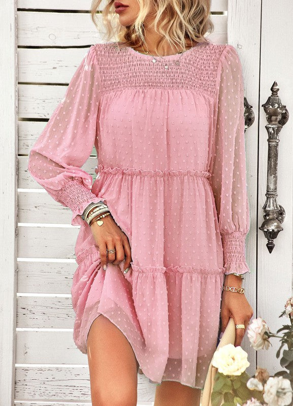 MW | Swiss Dot Tiered Dress