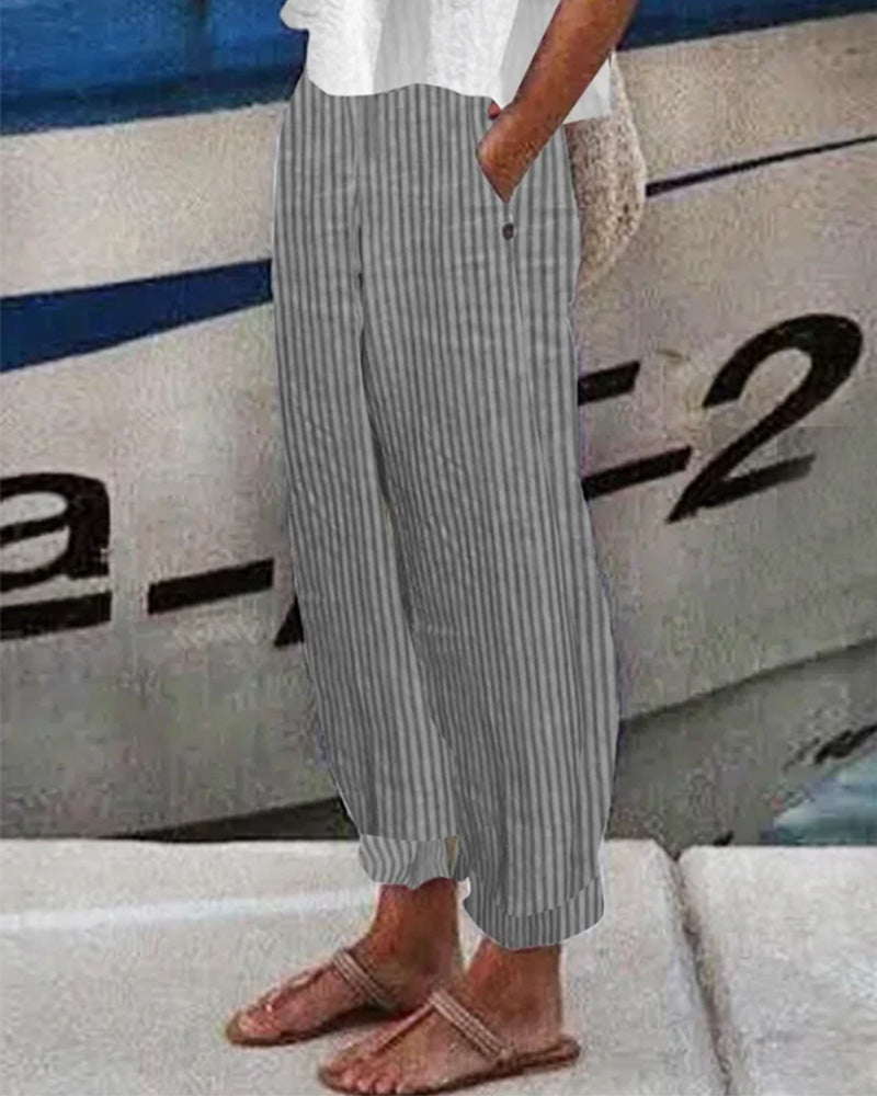 EM | Gestreifte Loose Pants