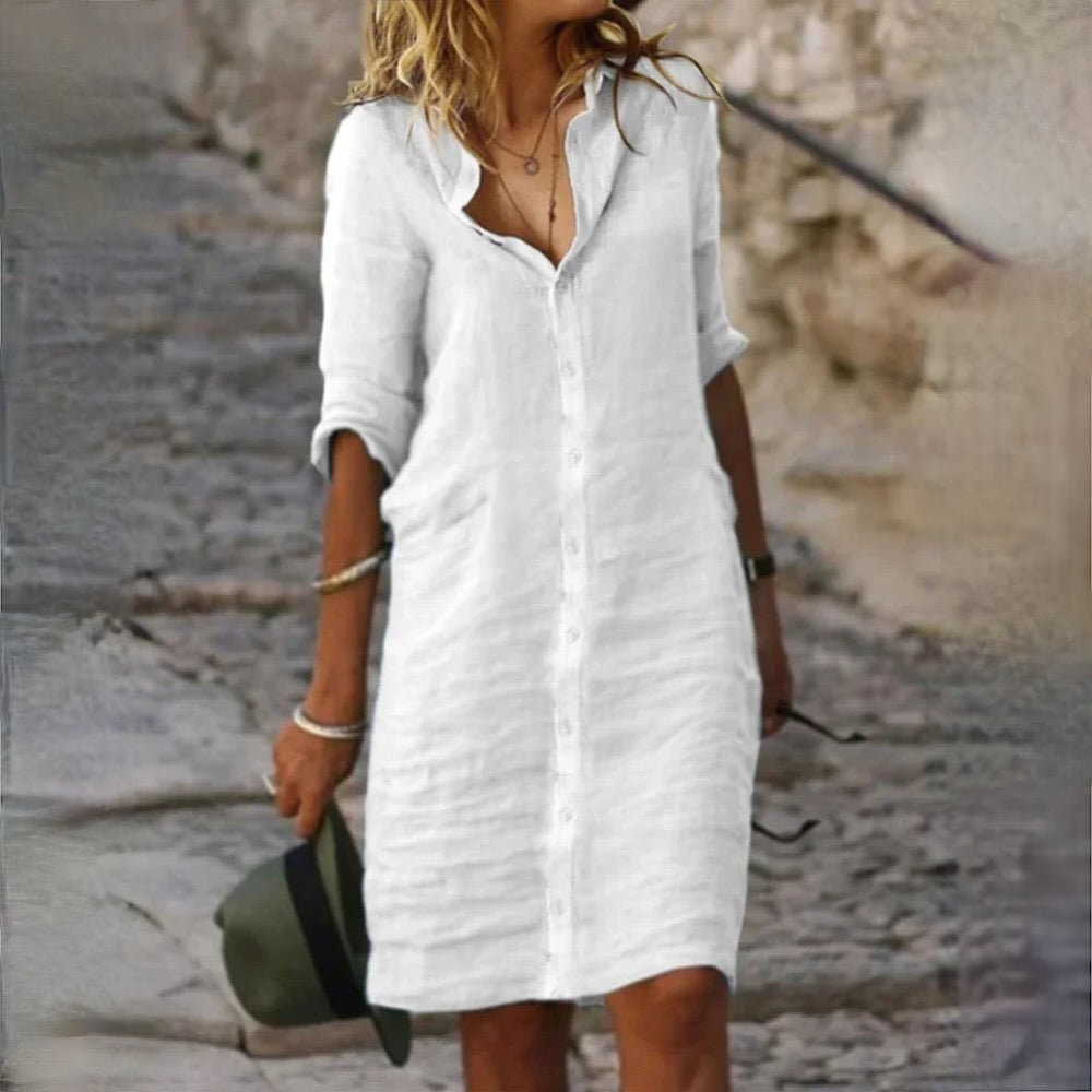 EM | Lockeres Hemdkleid mit Reversknopf