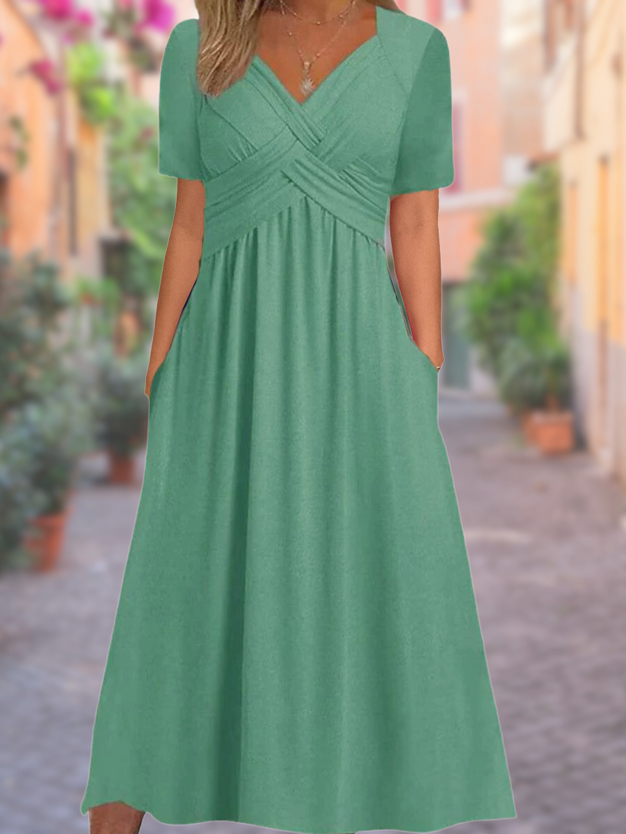 EM | Maxikleid mit V-Ausschnitt