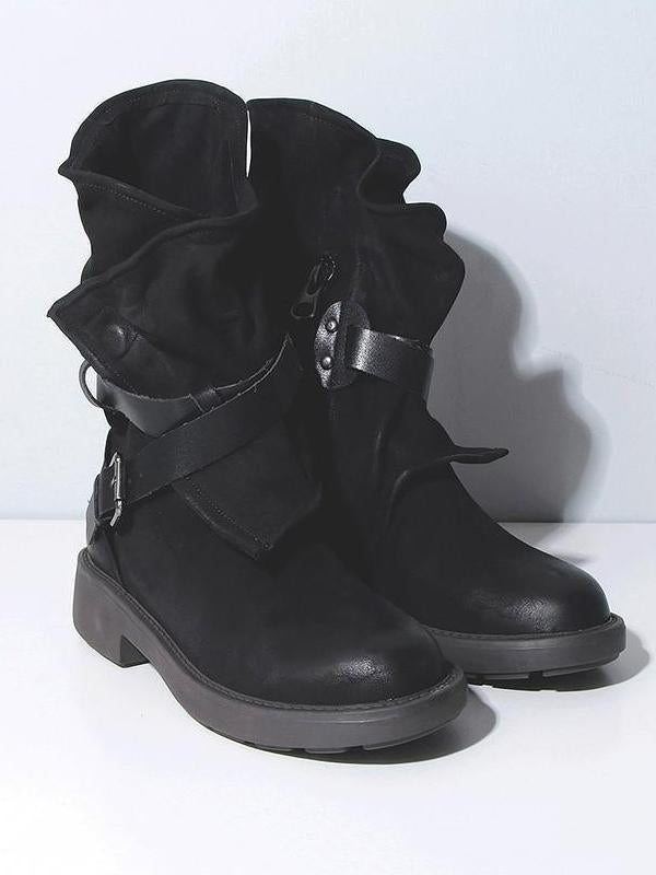 EM | Vintage-Stiefeletten mit Schnallen