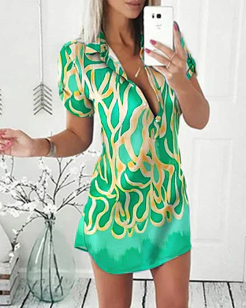 MW | Elegantes Minikleid mit Druck