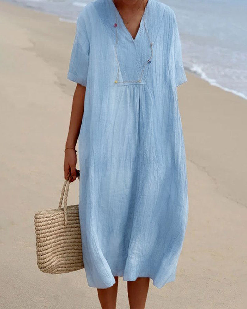 EM | Midikleid mit V-Ausschnitt