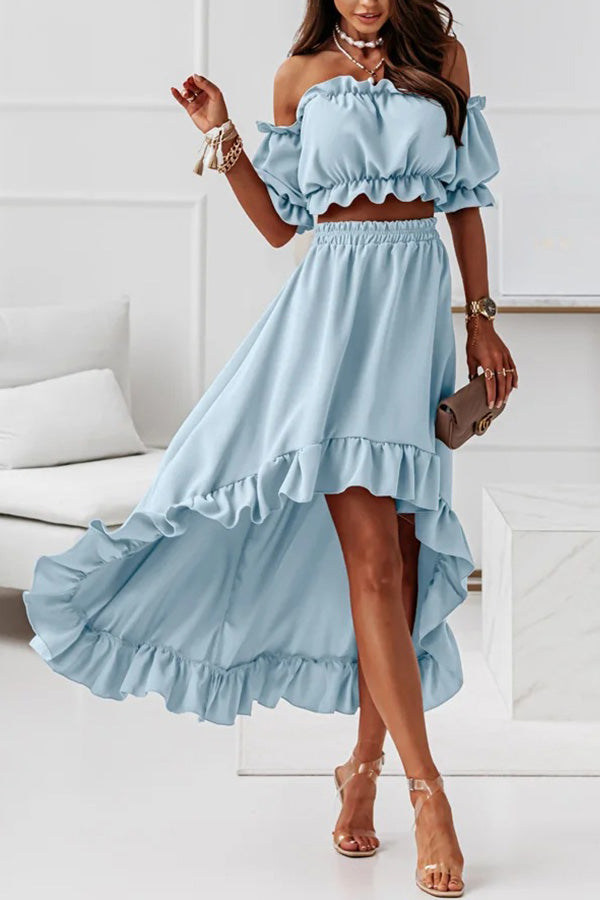 MW | Schulterfreies Midikleid Anzug