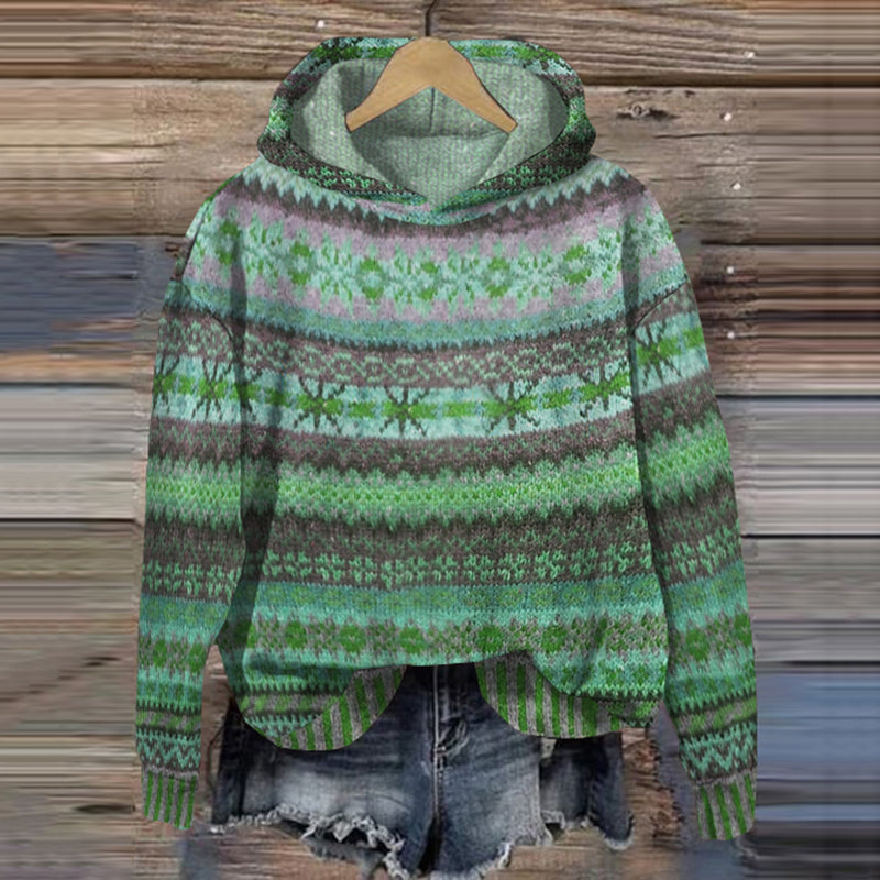 EM | Gemusterter Kapuzenpullover