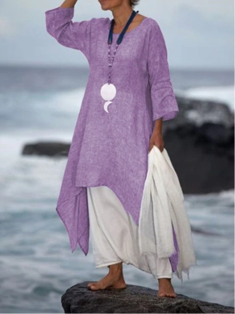 MW | Sommerkleid aus Baumwolle und Leinen