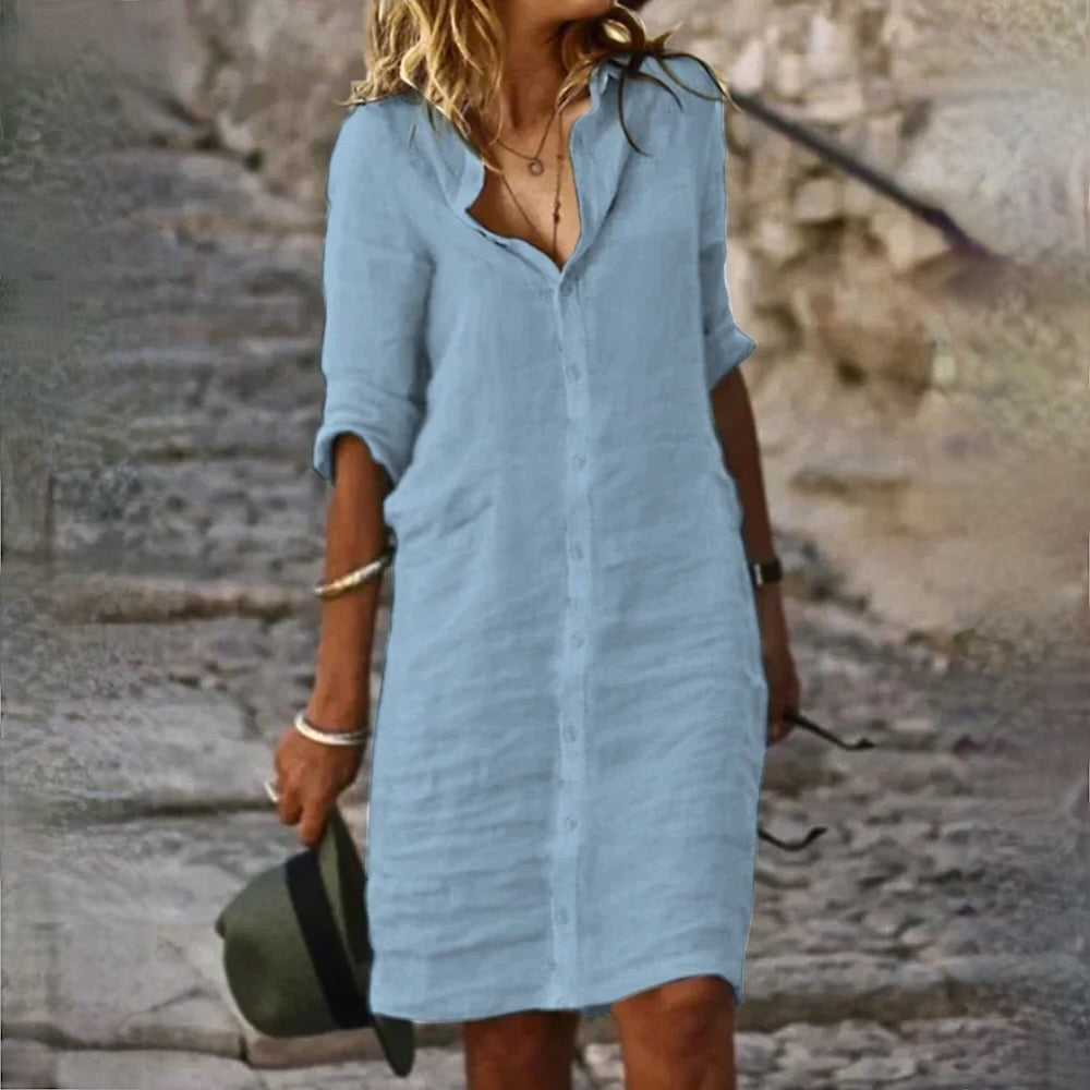 EM | Lockeres Hemdkleid mit Reversknopf