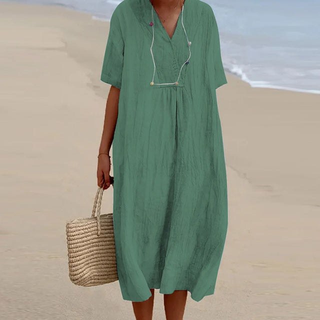 EM | Midikleid mit V-Ausschnitt