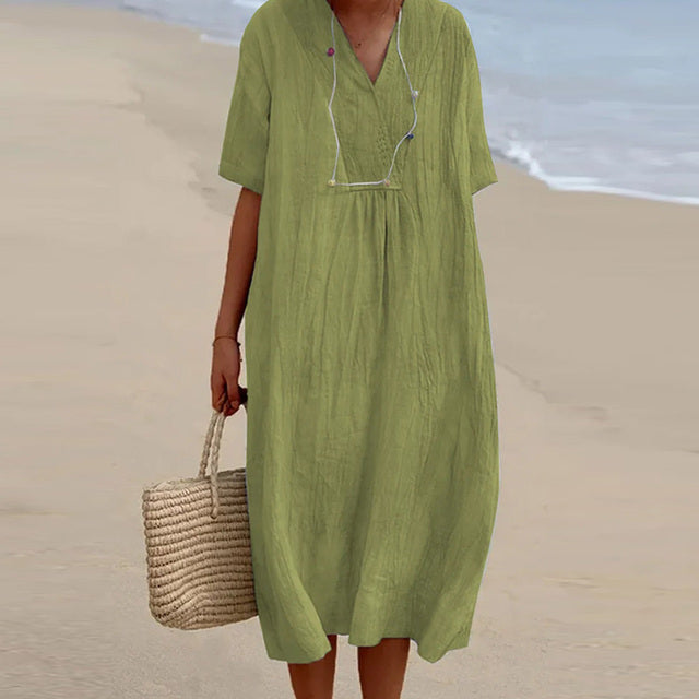 EM | Midikleid mit V-Ausschnitt