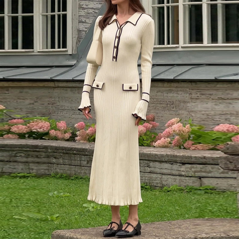 MW | Maxikleid aus Rippenstrick