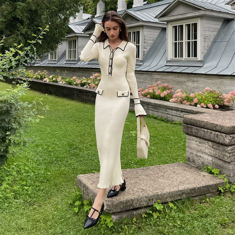 MW | Maxikleid aus Rippenstrick