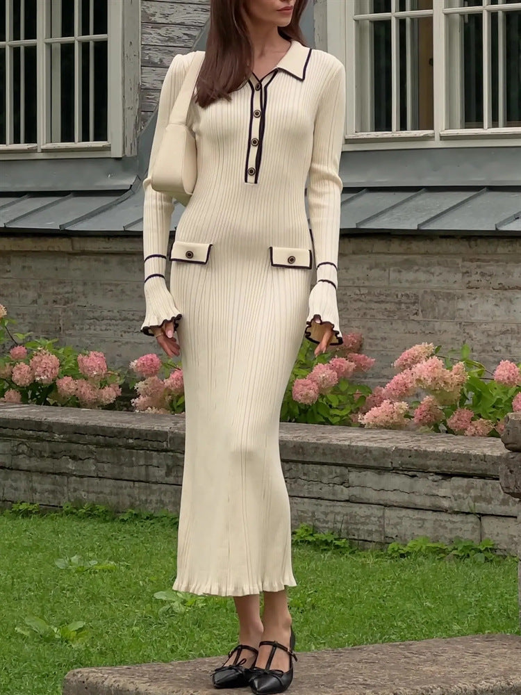 MW | Maxikleid aus Rippenstrick