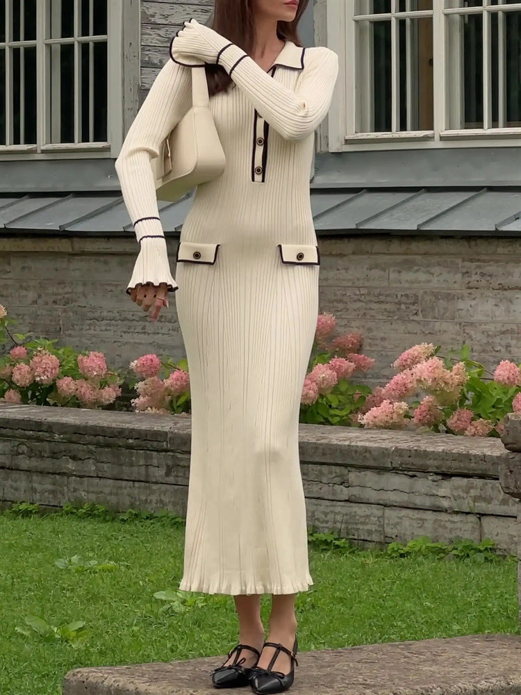 MW | Maxikleid aus Rippenstrick