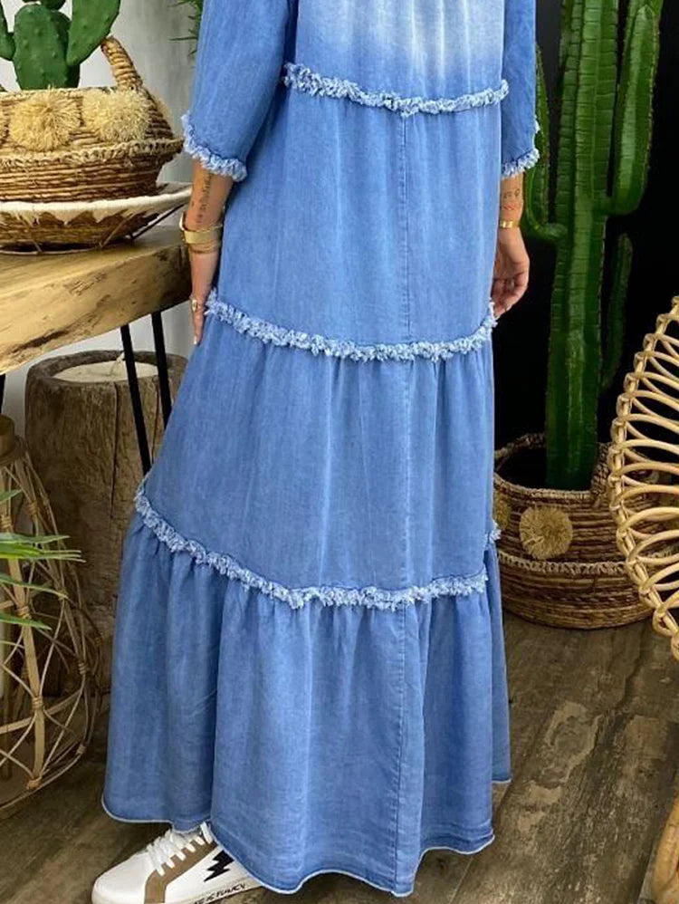 EM | Maxikleid mit V-Ausschnitt