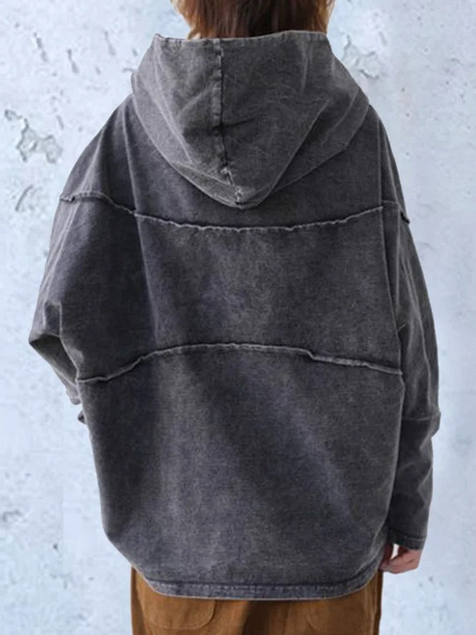 EM | Denim Pullover Kapuzenpulli
