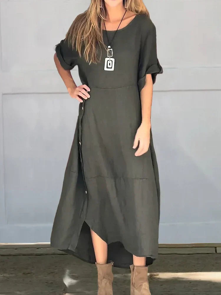 MW | Zeitloses, locker sitzendes Maxikleid