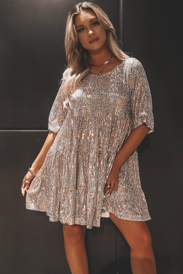 MW | Pailletten Glitzerndes Minikleid