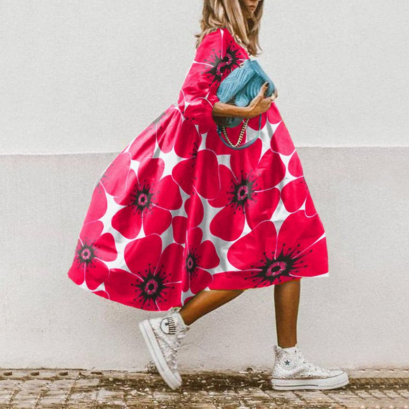 EM | Bedrucktes Midikleid in A-Linie