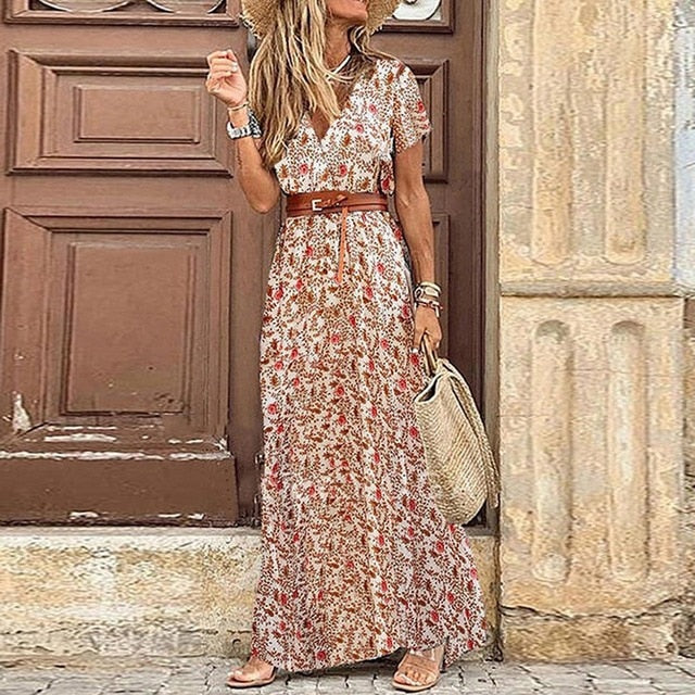 EM | Boho Maxikleid mit Schlitz