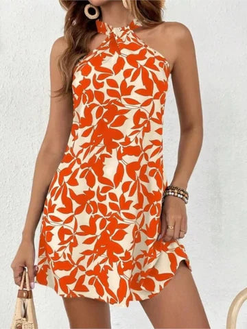MW | Bedrucktes ärmelloses Minikleid