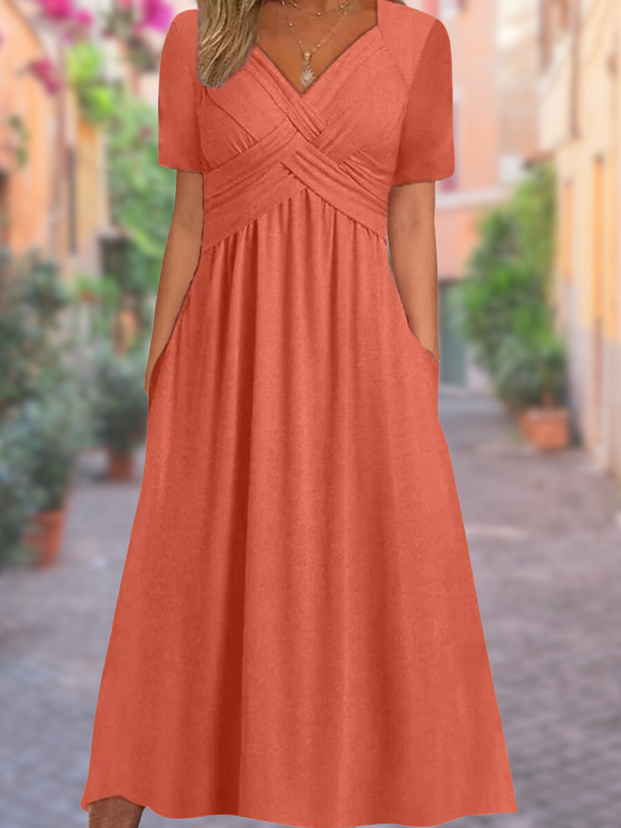 EM | Maxikleid mit V-Ausschnitt