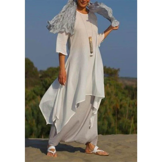 MW | Sommerkleid aus Baumwolle und Leinen