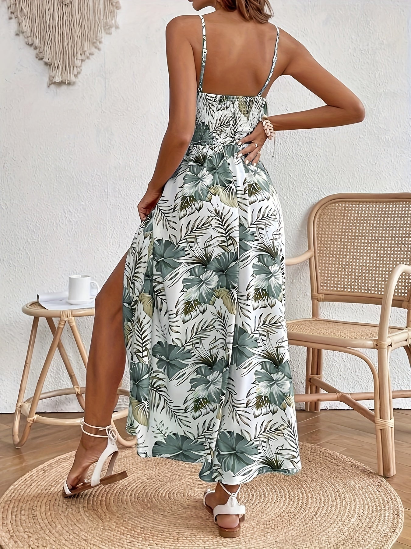 MW | Elegantes geblümtes Maxikleid