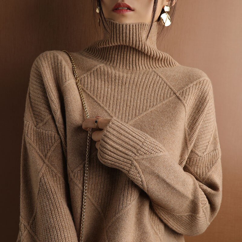 EM | Eleganter Turtle-neck pullover aus Kaschmir