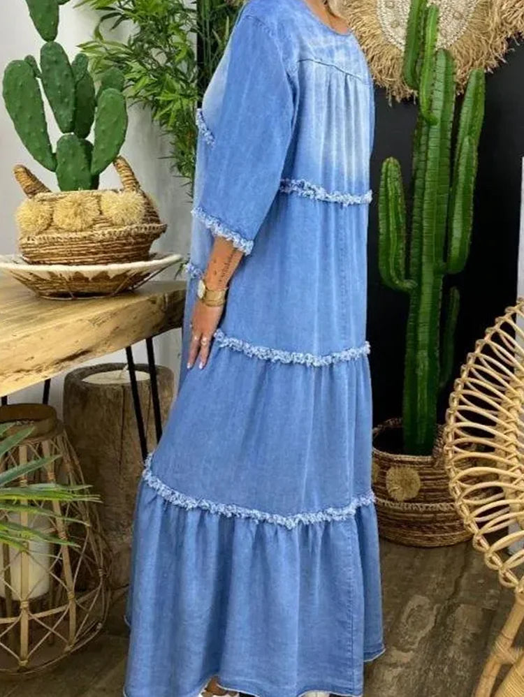 EM | Maxikleid mit V-Ausschnitt