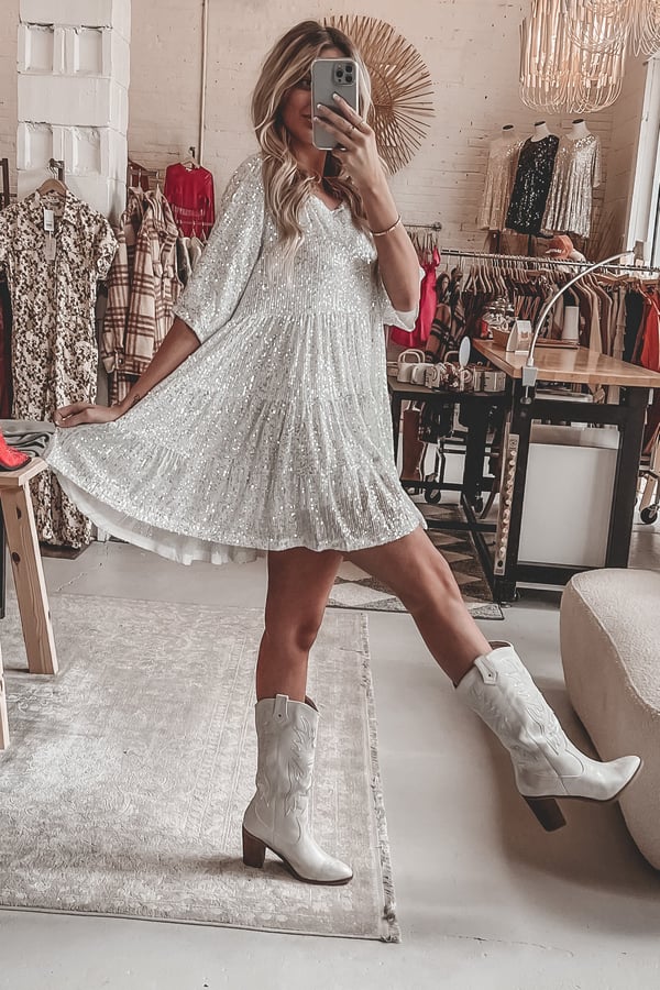 MW | Pailletten Glitzerndes Minikleid