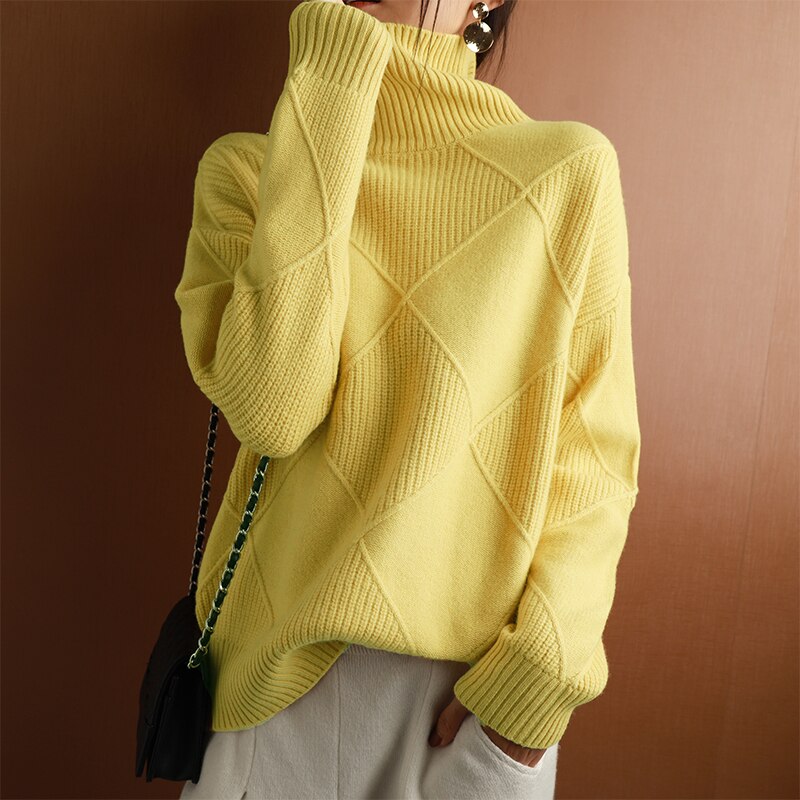 EM | Eleganter Turtle-neck pullover aus Kaschmir
