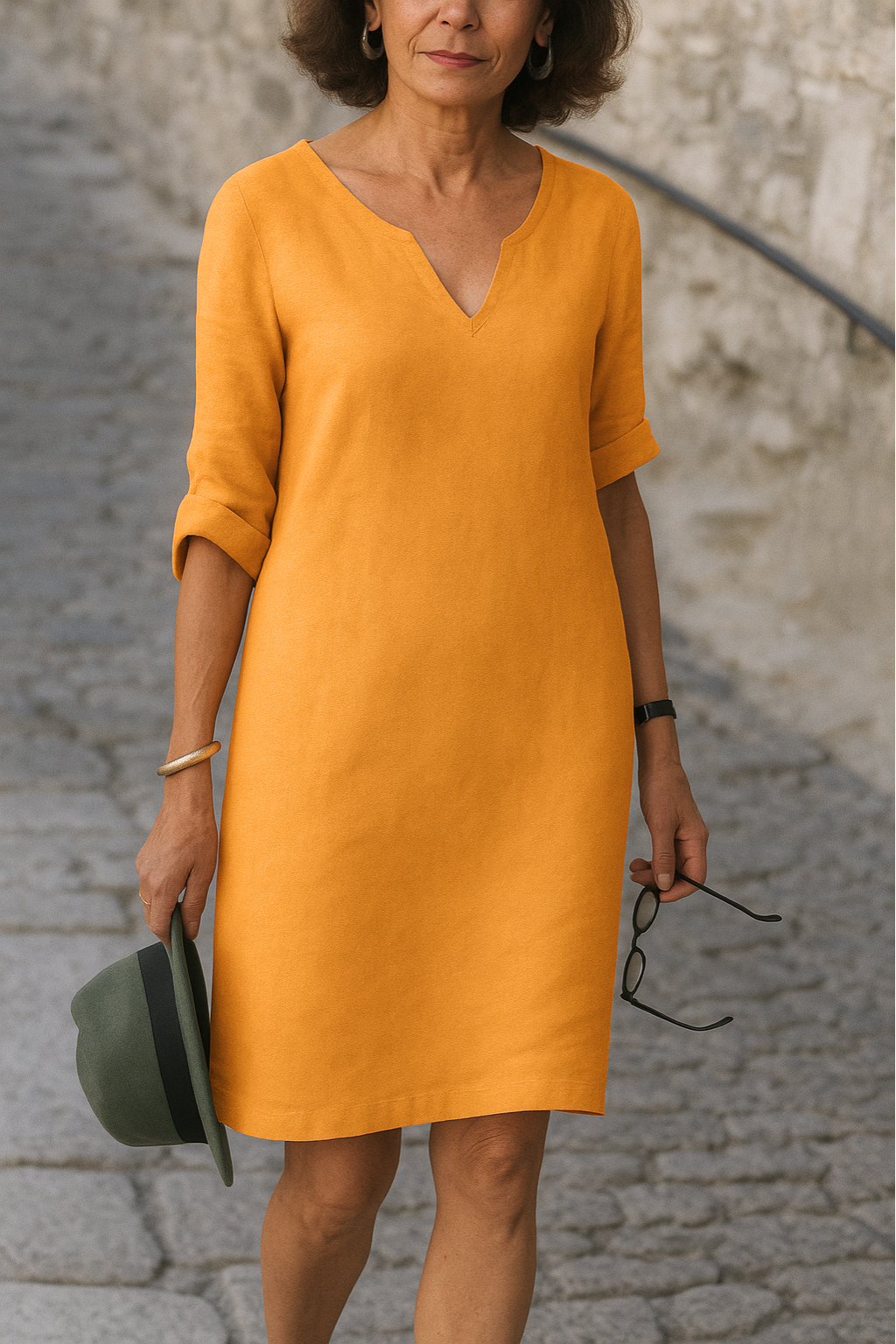 MW | Elegantes Kleid mit V-Ausschnitt