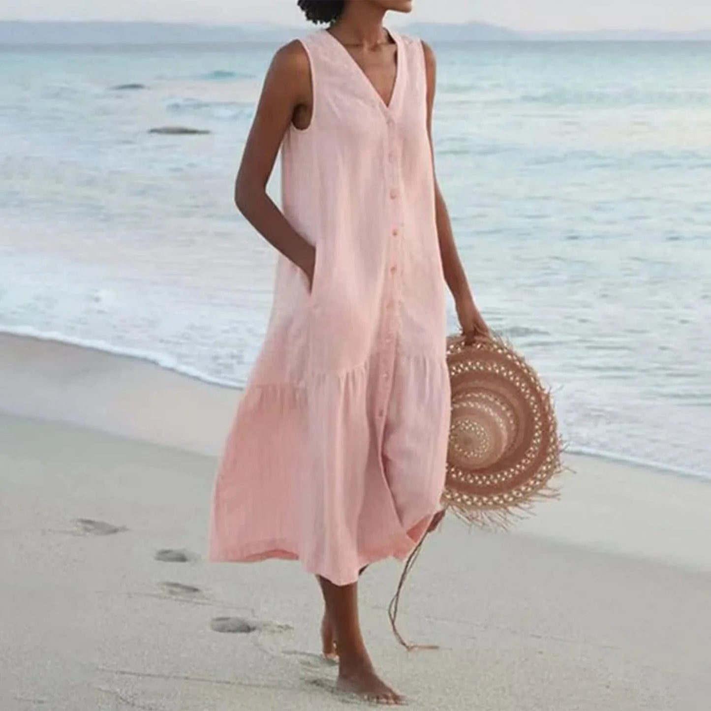 MW | elegantes Sommer-Midikleid für Frauen
