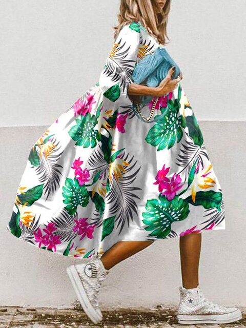 EM | Bedrucktes Midikleid in A-Linie
