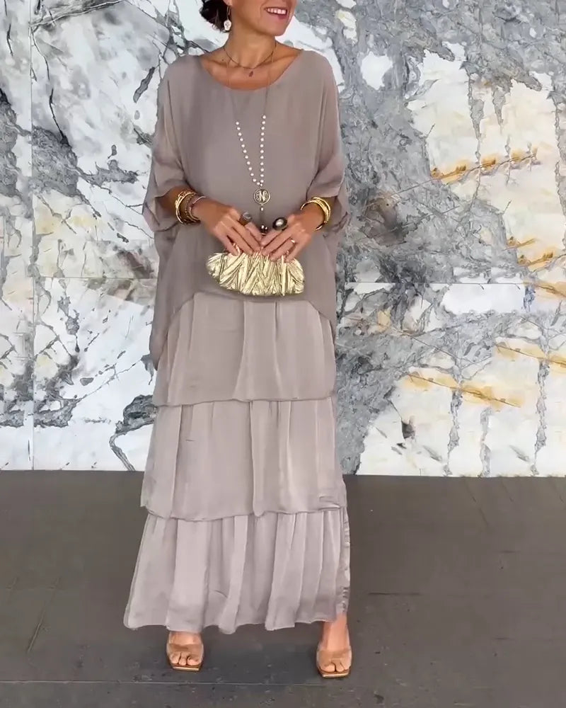 EM | Locker geschichtetes Maxikleid