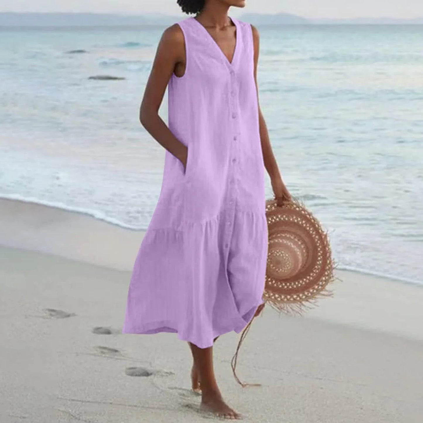 MW | elegantes Sommer-Midikleid für Frauen