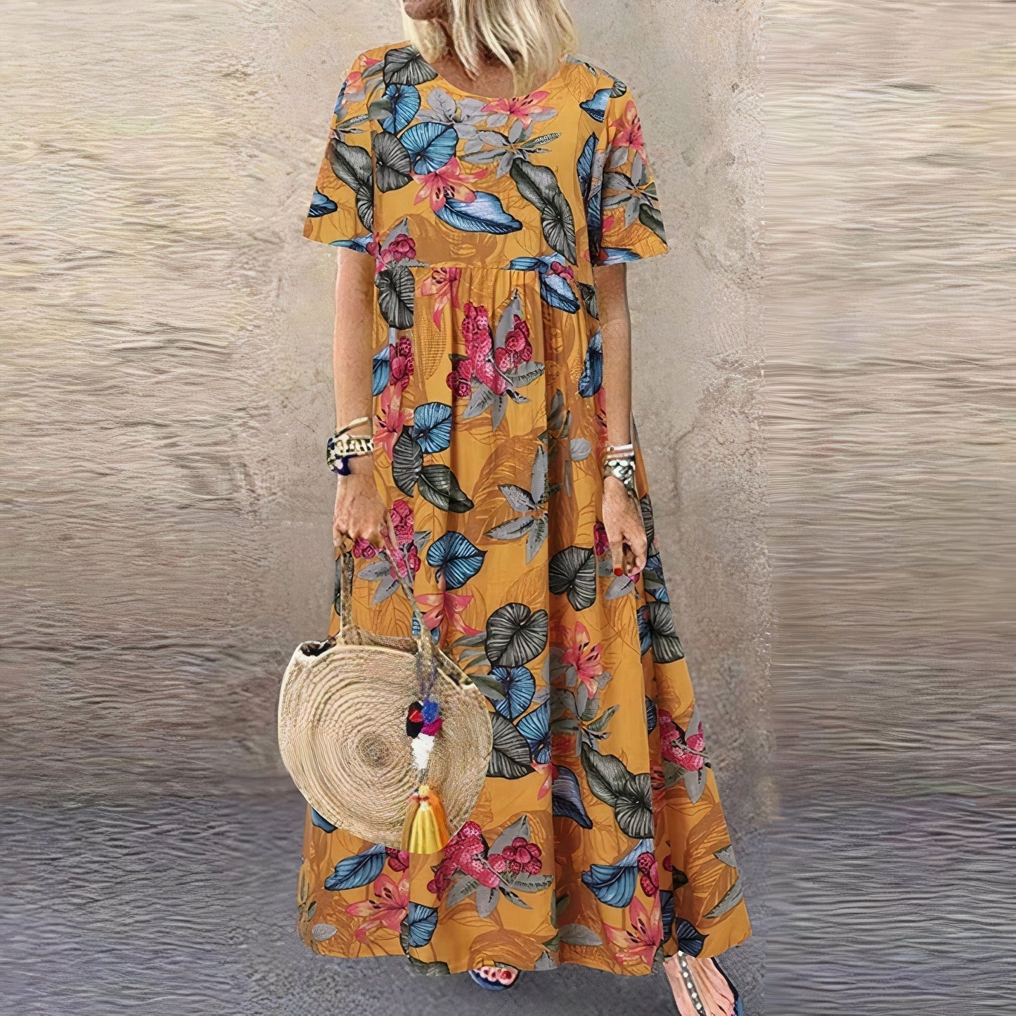 MW | Vibrant Floral Maxikleid